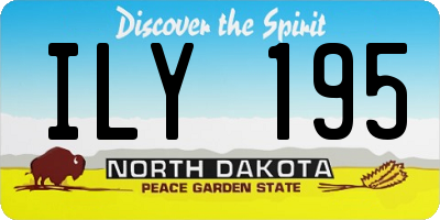 ND license plate ILY195