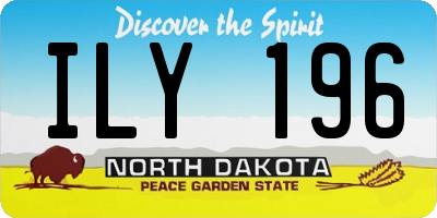 ND license plate ILY196