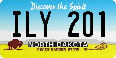 ND license plate ILY201
