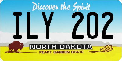 ND license plate ILY202