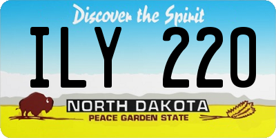 ND license plate ILY220