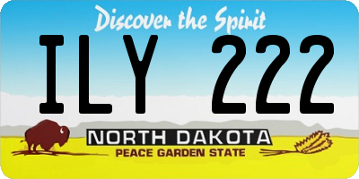 ND license plate ILY222