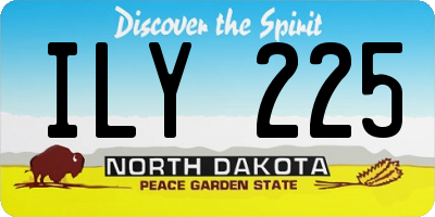 ND license plate ILY225