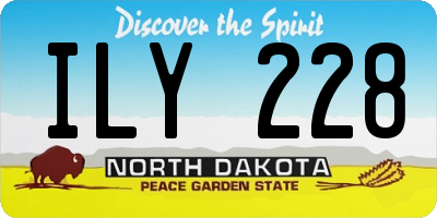ND license plate ILY228