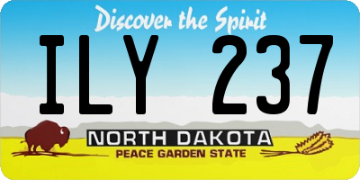 ND license plate ILY237