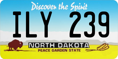 ND license plate ILY239