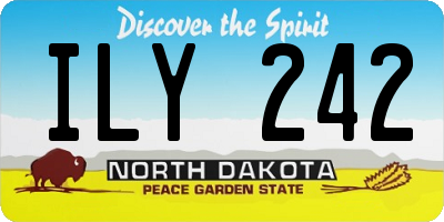 ND license plate ILY242