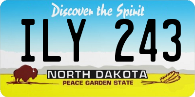 ND license plate ILY243