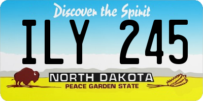 ND license plate ILY245
