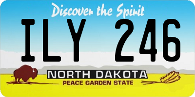 ND license plate ILY246