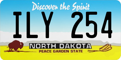 ND license plate ILY254