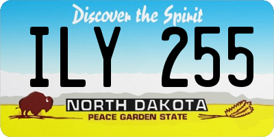 ND license plate ILY255