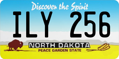 ND license plate ILY256