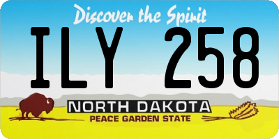 ND license plate ILY258