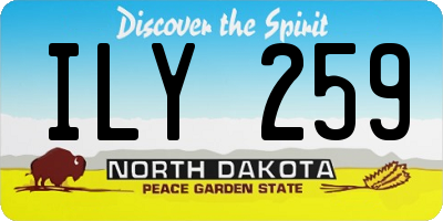 ND license plate ILY259