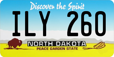 ND license plate ILY260