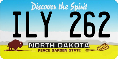 ND license plate ILY262