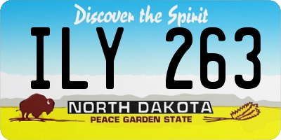 ND license plate ILY263