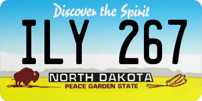 ND license plate ILY267