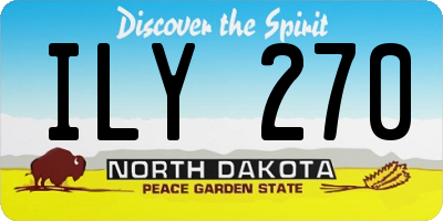 ND license plate ILY270