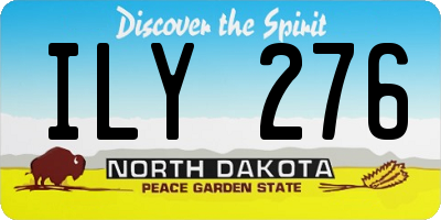 ND license plate ILY276