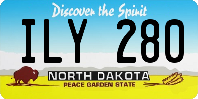 ND license plate ILY280