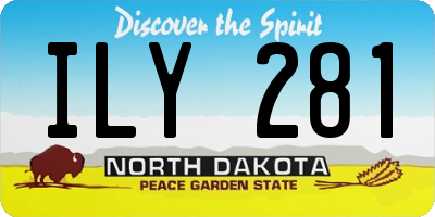 ND license plate ILY281