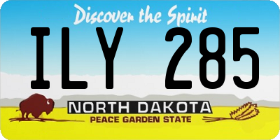 ND license plate ILY285