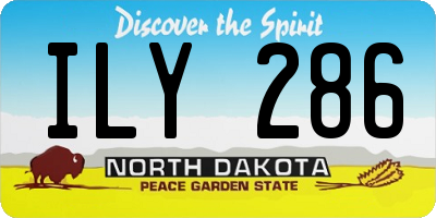 ND license plate ILY286