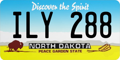 ND license plate ILY288