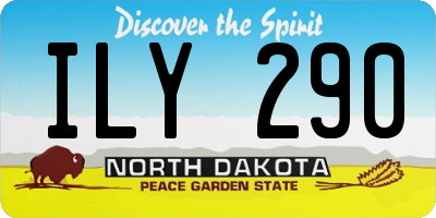 ND license plate ILY290