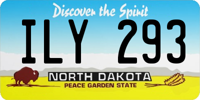 ND license plate ILY293