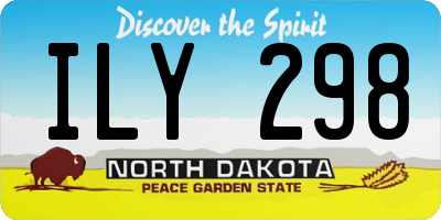 ND license plate ILY298