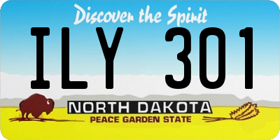ND license plate ILY301