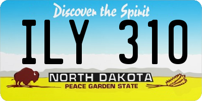 ND license plate ILY310