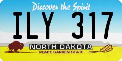 ND license plate ILY317