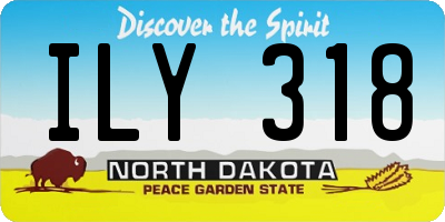 ND license plate ILY318