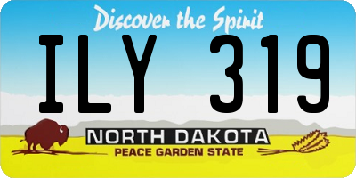 ND license plate ILY319