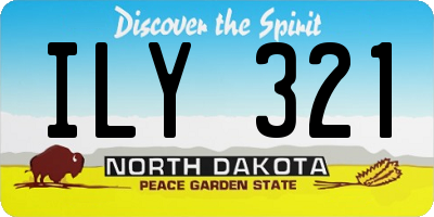 ND license plate ILY321