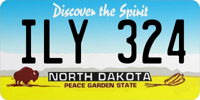 ND license plate ILY324