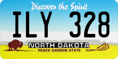 ND license plate ILY328