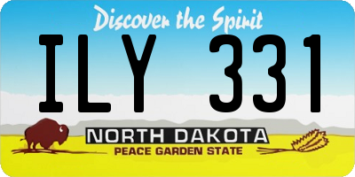 ND license plate ILY331