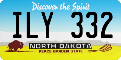 ND license plate ILY332