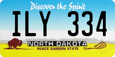 ND license plate ILY334
