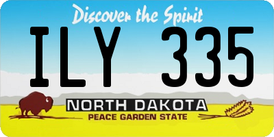 ND license plate ILY335