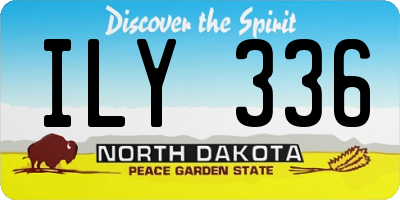 ND license plate ILY336