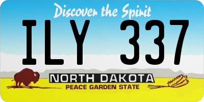 ND license plate ILY337