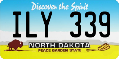 ND license plate ILY339