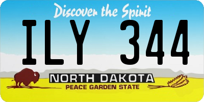 ND license plate ILY344