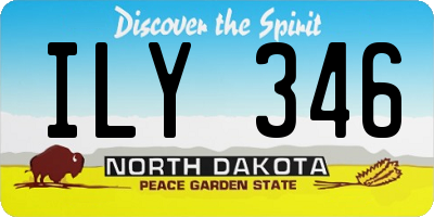 ND license plate ILY346